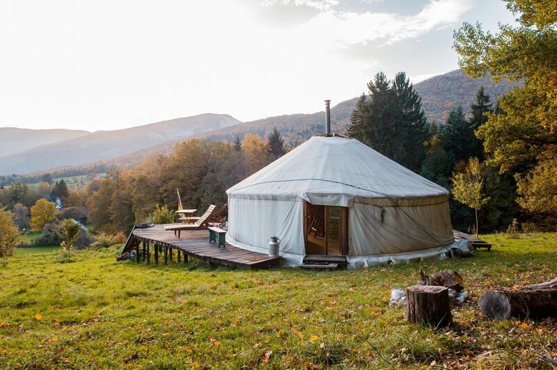 4. Indulge in pure isolation in this quiet yurt in Savoy, deep in the French Highlands. Expect mountain views, trekking and bike trails with rates from Dh346. 