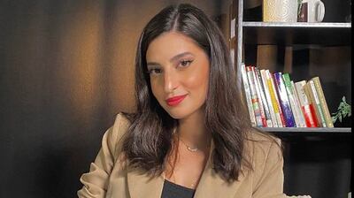 Hadeel Jbour, a TV presenter, said friends typically exchange text messages using English. Photo: Hadeel Jbour