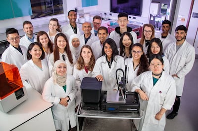 Dr Atheer Awad with her UCL School of Pharmacy team. Photo: UCL