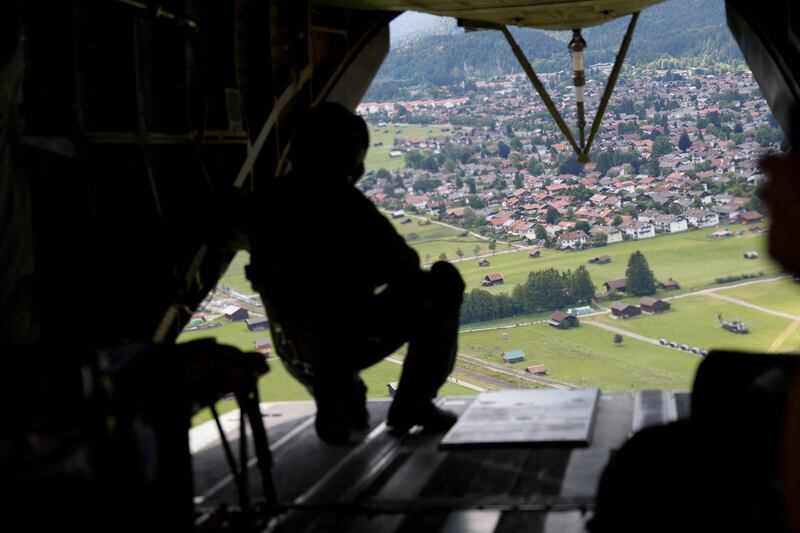 The view from a German armed forces helicopter on its way to the G7 summit at Elmau Castle. AFP