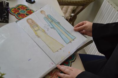 A sketch by Mai Hammad. Her products range in price from US$15 (Dh55) to $500 (Dh1,837). Photo by Naomi Zeveloff