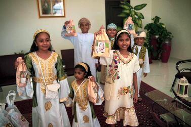 Qaranqasho celebrations in an Omani home. Saleh Al Shaibany for The National