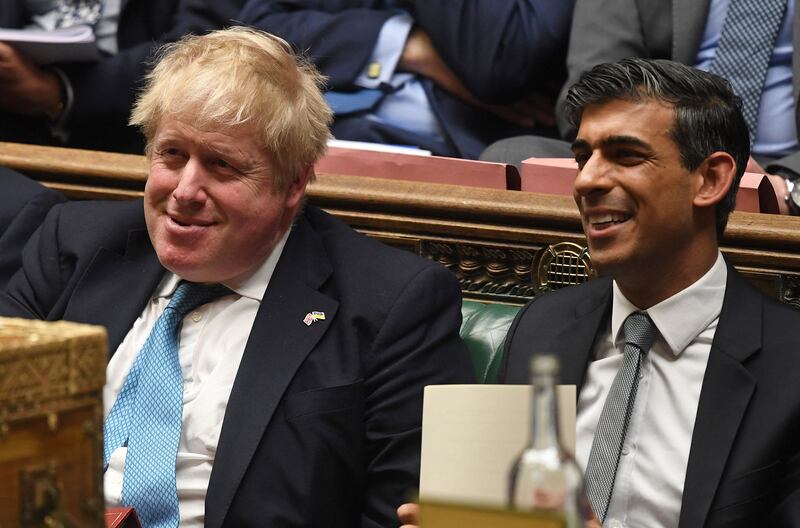 Police have fined Boris Johnson and Rishi Sunak for attending parties in Downing Street that broke Covid lockdown rules. AFP
