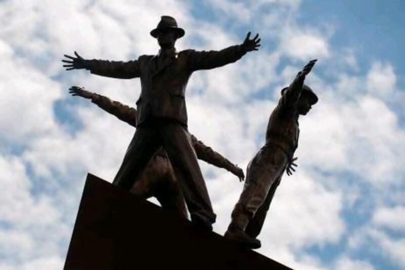 A monument to the Czech fighters who assassinated Reinhard Heydrich 
in May 1942. Michael Cizek / AFP