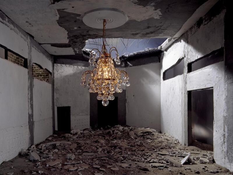 Wafaa Bilal, Chandelier, Ashes Series. Courtesy Meem Gallery 