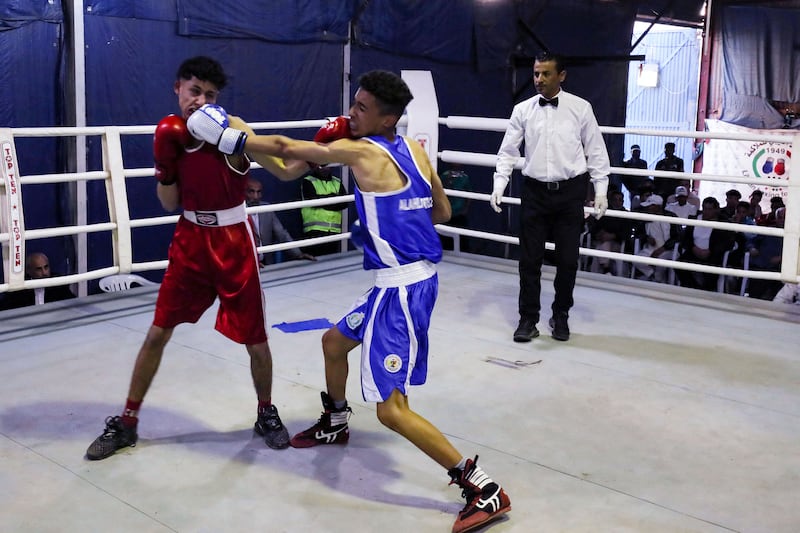 Boxers take part in a competition in Tripoli