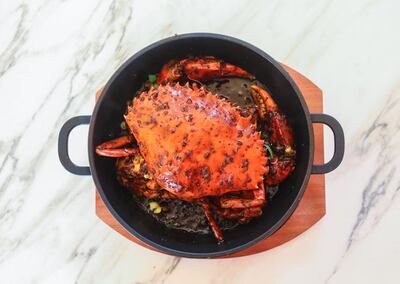 Black pepper crab at Kim's Singapore Seafood