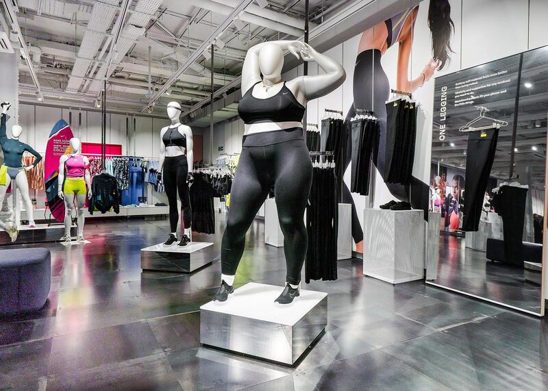 Nike's London flagship store has unveiled plus-size and para-sport mannequins. Courtesy Nike