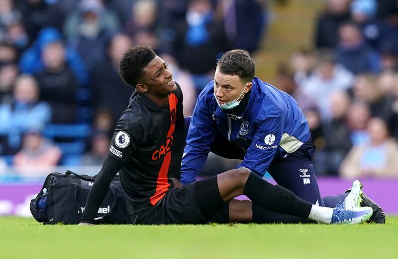 Demarai Gray - 6: Pulled muscle running at Walker after quarter of an hour that saw him limp off and cut short his afternoon at the Etihad. Another injury blow for Everton. PA