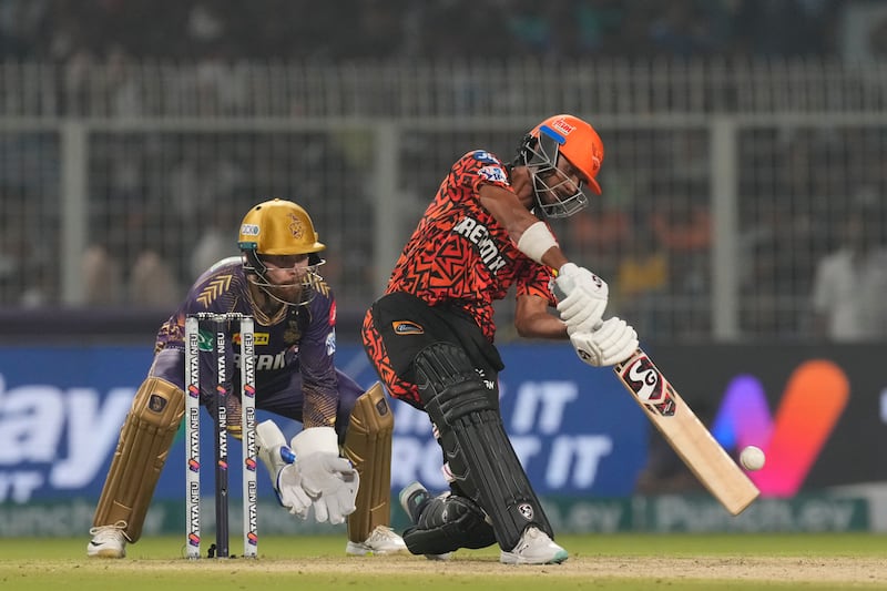 Sunrisers Hyderabad's Shahbaz Ahmed blasted 16 off just five balls. AP 