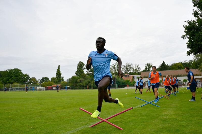 PADERBORN, GERMANY - AUGUST 09:  Bobby Adekanye of SS Lazio during the SS Lazio training session on August 9, 2019 in Paderborn, Germany.  (Photo by Marco Rosi/Getty Images)