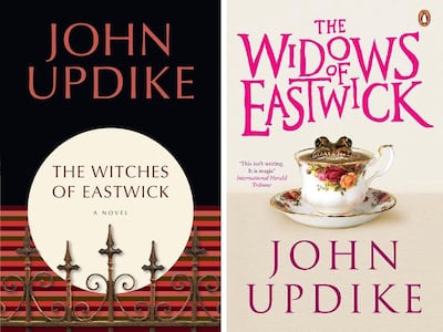 The Witches of Eastwick was published in 1984 and its sequel, The Widows of Eastwick, was published in 2008. Photos: Alfred A Knopf