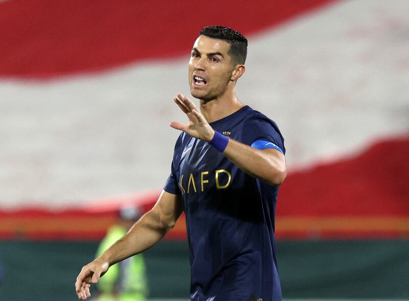 Al Nassr's Cristiano Ronaldo during the game. Reuters