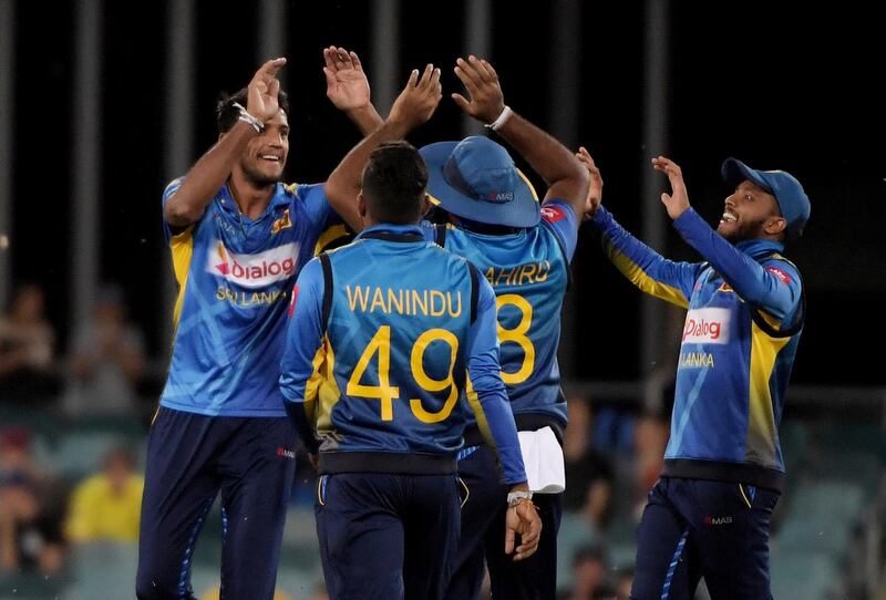 The Sri Lankans had the Prime Minister's XI on the mat in their Australia T20 series warm-up match before losing the game by one wicket in Canberra. Getty Images