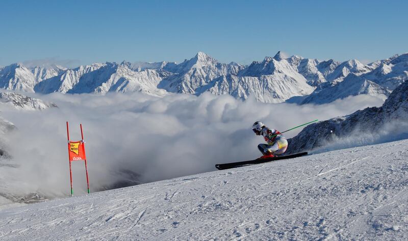 Norway's Lucas Braathen during the FIS Ski World Cup men's giant slalom in Soelden, Austria, on October 18. Reuters