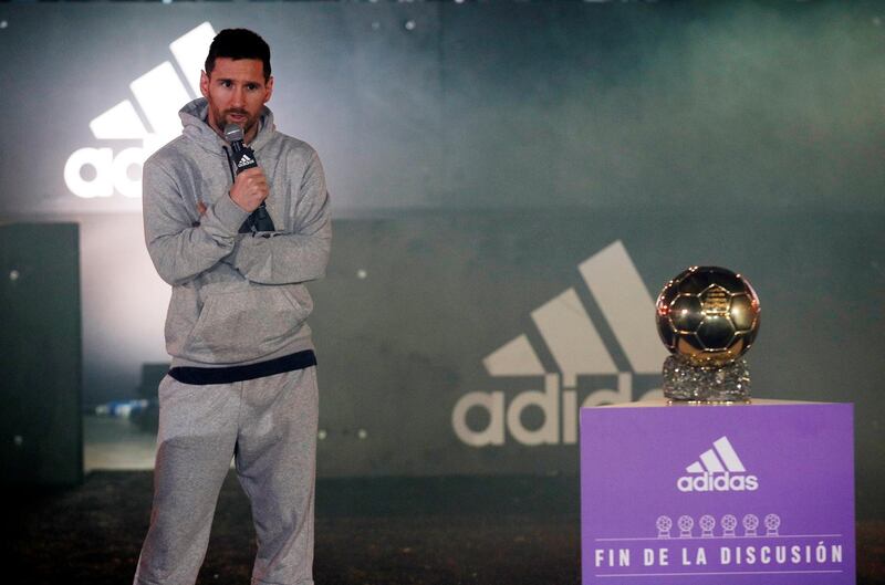 Lionel Messi launches his new Adidas Nemesis 19 boots in Barcelona. Reuters