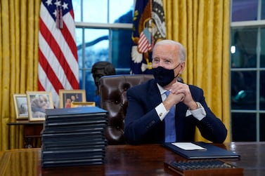 US President Joe Biden wants to dial down tensions with Iran through diplomacy. AP Photo