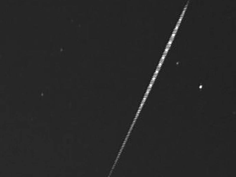 These showers are new because debris from the comet 73P/Schwassmann-Wachmann, or SW3, has struck Earth’s atmosphere for the first time. This image shows a meteor over Abu Dhabi. Photo: @AstronomyCentre via Twitter