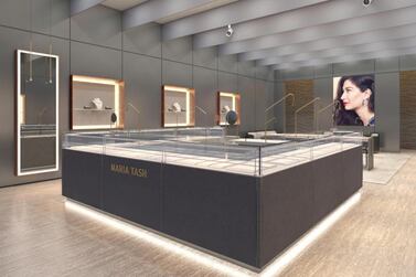 A rendering of the new Maria Tash store at Mall of the Emirates. Courtesy Maria Tash