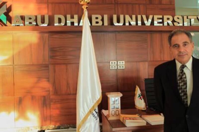 ABU DHABI - 18OCT2010 - Dr. Nabil A. Ibrahim, Chancellor, Abu Dhabi University. Ravindranath K / The National