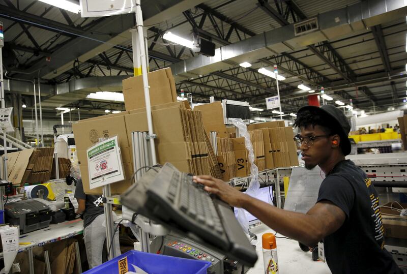 An Amazon warehouse in Tracy, California. Amazon has about 1.52 million people on its payroll. Reuters