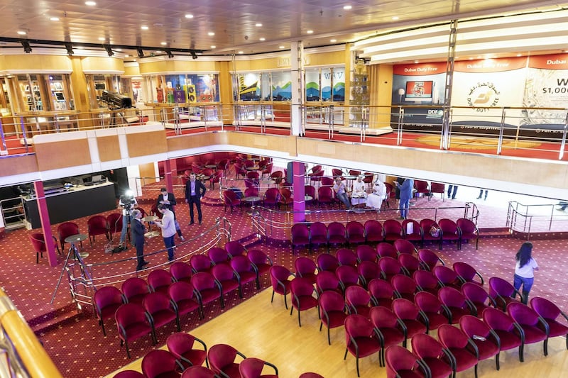 DUBAI, UNITED ARAB EMIRATES. 18 APRIL 2018. Press walk through of the Queen Elizabeth 2 in Port Rashid. The ship has been restored to it’s former glory and is now taking guests. (Photo: Antonie Robertson/The National) Journalist: Johan Dennehy. Section: National.