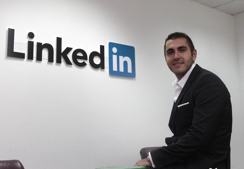 Ali Matar, the head of talent at LinkedIn Middle East, says they have hundreds of corporate clients in the region. Jeffrey E Biteng / The National