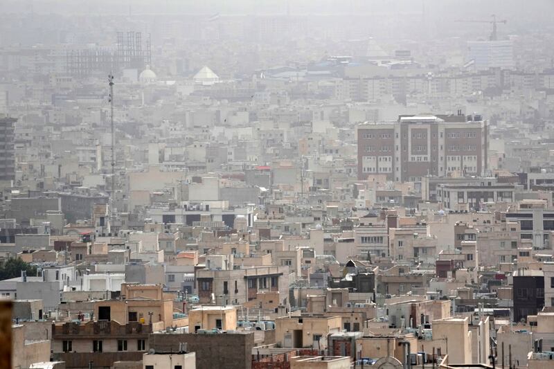 A sandstorm covers Tehran, Iran. Schools and government offices closed in the Iranian capital and elsewhere in the country. AP Photo