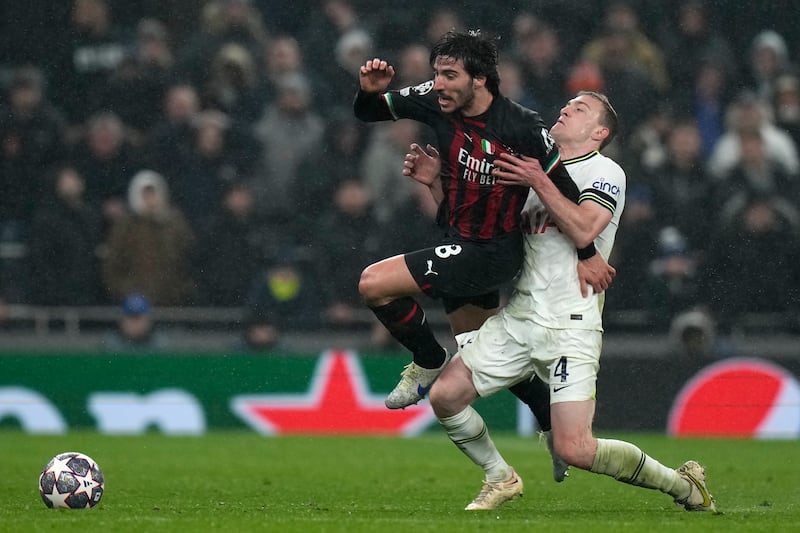 Sandro Tonali, 6 – Picked out Giroud with a lovely lofted ball over the top, but the forward’s overhead kick attempt was all wrong and failed to match the gloss of Tonali’s pass. Wasted a huge opportunity when he fired straight into Porro. AP