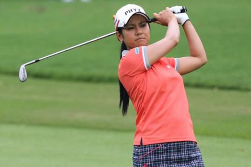 Women's golfer Ai Miyazato in action in Thailand before the crash.