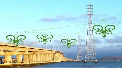 Drone bridges illustration. Courtesy University of Southern Denmark