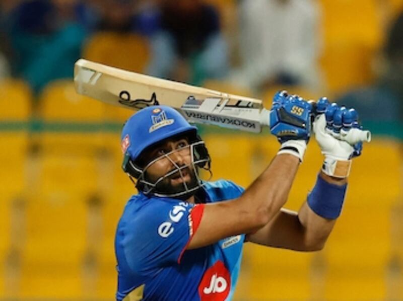 Muhammad Waseem of MI Emirates bats during the match 2 of the DP World International League T20 between the MI Emirates and the Sharjah Warriors held at the Zayed Cricket Stadium, Abu Dhabi, United Arab Emirates on the 14th January, 2023.

Photo by Deepak Malik/ILT20/CREIMAS


RESTRICTED TO EDITORIAL USE