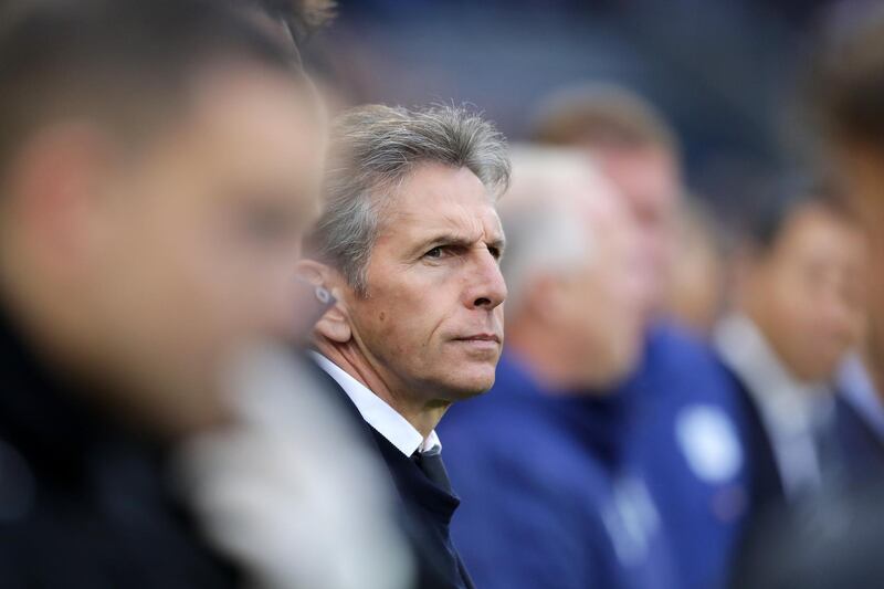 Claude Puel, Manager of Leicester City looks on ahead of the Premier League match between Cardiff City and Leicester City at Cardiff City Stadium in Cardiff, United Kingdom. Getty