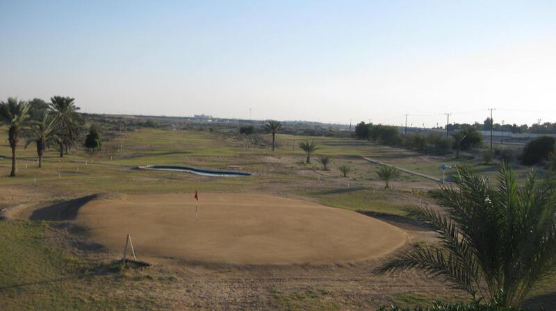 The 18th brown (green) at Sharjah Wanderers Golf Course and, on the right, the fairway of the 10th hole. The club has now closed for good. Courtesy: Sharjah Wanderers Golf Club