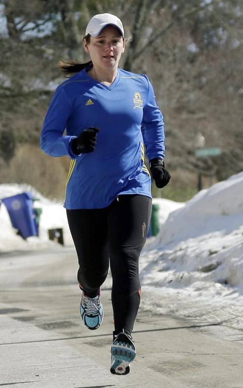 Athlete Becca Pizzi trains in Boston, USA, for the World Marathon Challenge. The 15 participants will take part in the Dubai Marathon next month as part of the challenge. AP Photo