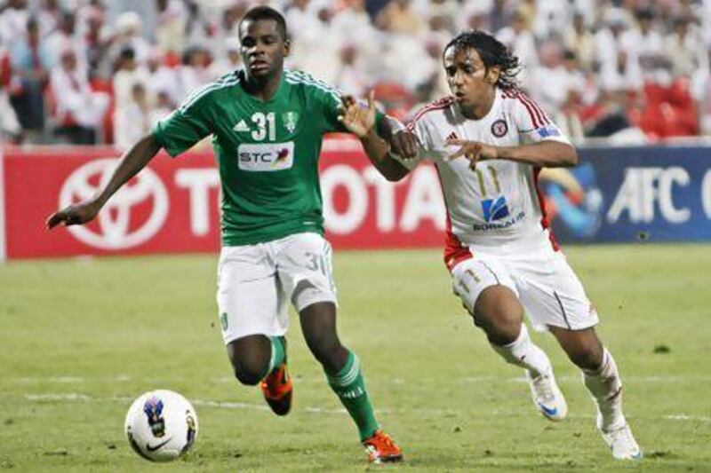Al Jazira, in white, exited the last Champions League at the last-16 stage.