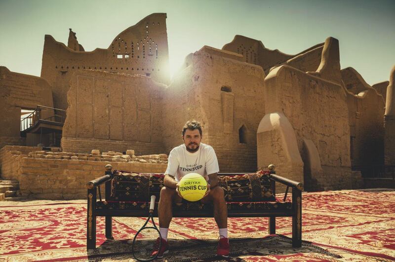 Three-time Grand Slam champion Stan Wawrinka is one of four players confirmed for the inaugural Diriyah Tennis Cup. Courtesy General Sports Authority