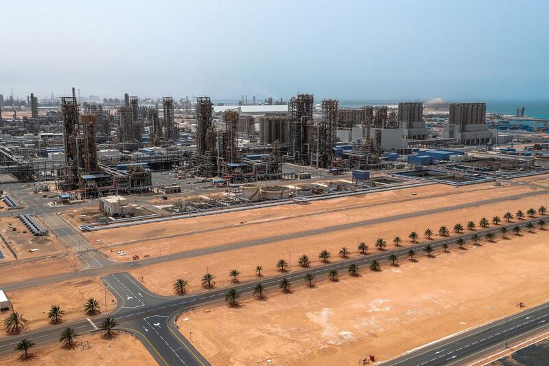 Abu Dhabi, UAE.  May 14, 2018.   The Ruwais Industrial Complex.  The view from the Borouge 3 Tower of The Ruwais Industrial Complex. Victor Besa / The NationalNationalReporter:  Jennifer Gnana