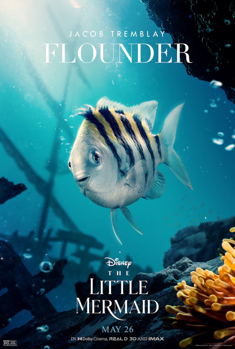 Jacob Tremblay voices Flounder 