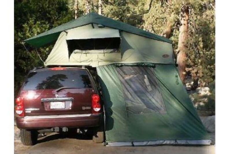 The car-top tent.
