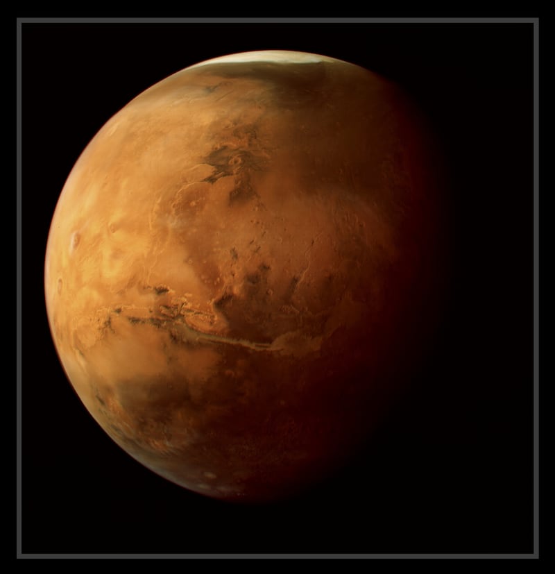 'My first colour image of Mars made from the raw data released yesterday by the UAE Hope mission. Others have done/will do a lot better but I'm pleased with it :-) Hope Mars Mission/S Atkinson.' Photo: @mars_stu