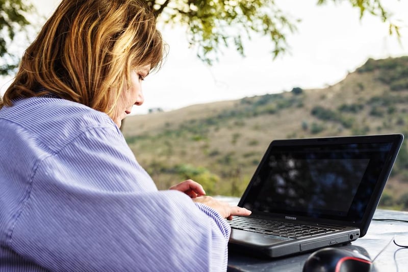 One beneficiary of the satellite broadband coverage has been Carien De Villiers, a farm owner in the remote South Africa village of Thorndale, where she sells livestock to surrounding businesses and further afield. Courtesy Yahsat