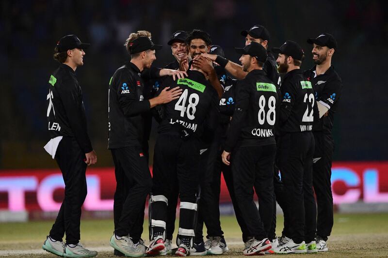 New Zealand defeated Pakistan in the second ODI. AFP