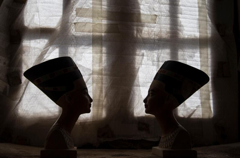 Replicas of statues of queen Nefertiti are seen at the workshop of the Replica Production Unit located at Salah Al Din Citadel in Cairo, Egypt. EPA