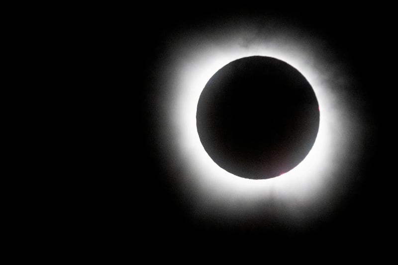 The total solar eclipse as seen from Eagle Pass, Texas. Reuters