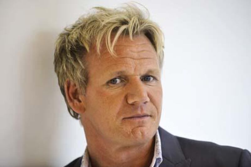 BEVERLY HILLS, CA - MARCH 18: Gordon Ramsay pose's for a picture at the Launch of his "One Potato Two Potato Inc" production company on March 18, 2010 in Beverly Hills, California.   Toby Canham/Getty Images/AFP