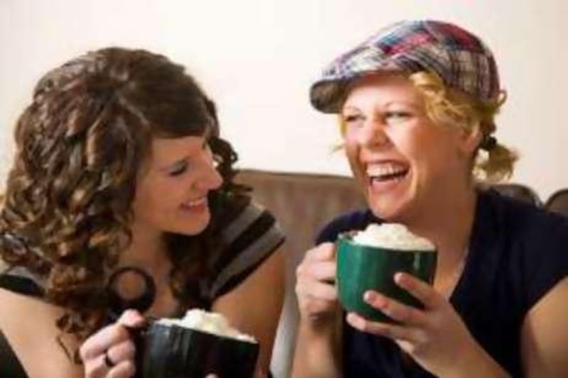 Undated stock image of two young women laughing. Friends. Friendship. Coffee. iStockphoto.com

REf al11AU-friendship 11/08/08