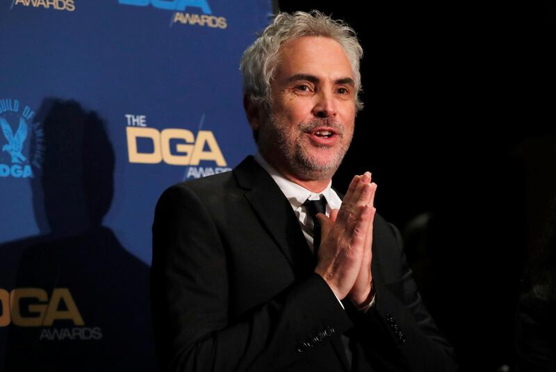 Alfonso Cuaron, director of "Roma" poses after winning the Feature Film category at the Directors Guild Awards in Los Angeles, California, U.S. February 2, 2019. REUTERS/Mario Anzuoni