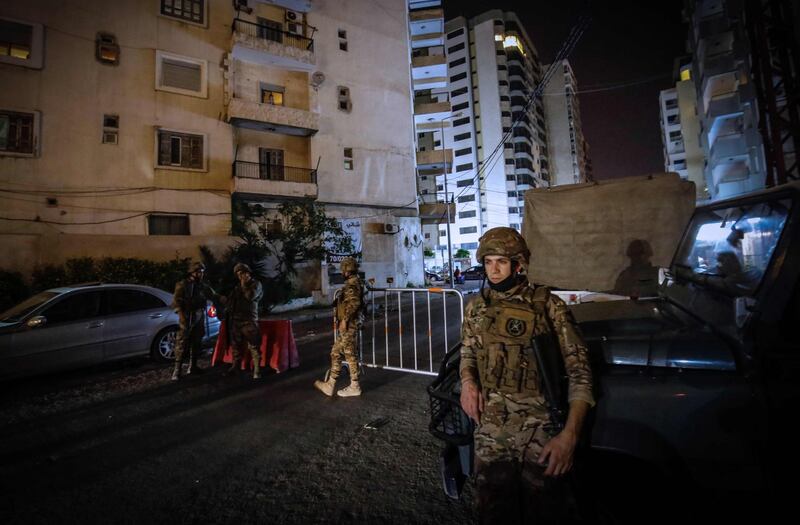 Lebanese people protest in the northern city of Tripoli on April 17, 2020 despite the country's coronavirus lockdown. AFP