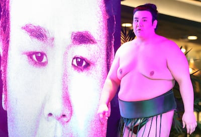 Saita Fumiya is a Japanese sumo wrestler. Chris Whiteoak / The National